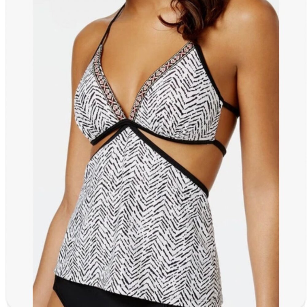 Hula Honey push up pad apron back tankini top